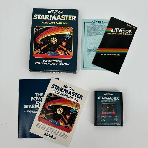 Starmaster Atari 2600 CIB Activision Box Manual Catalog Booklet 1982 COMPLETE - Picture 1 of 12